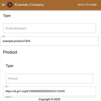 Product Information Form