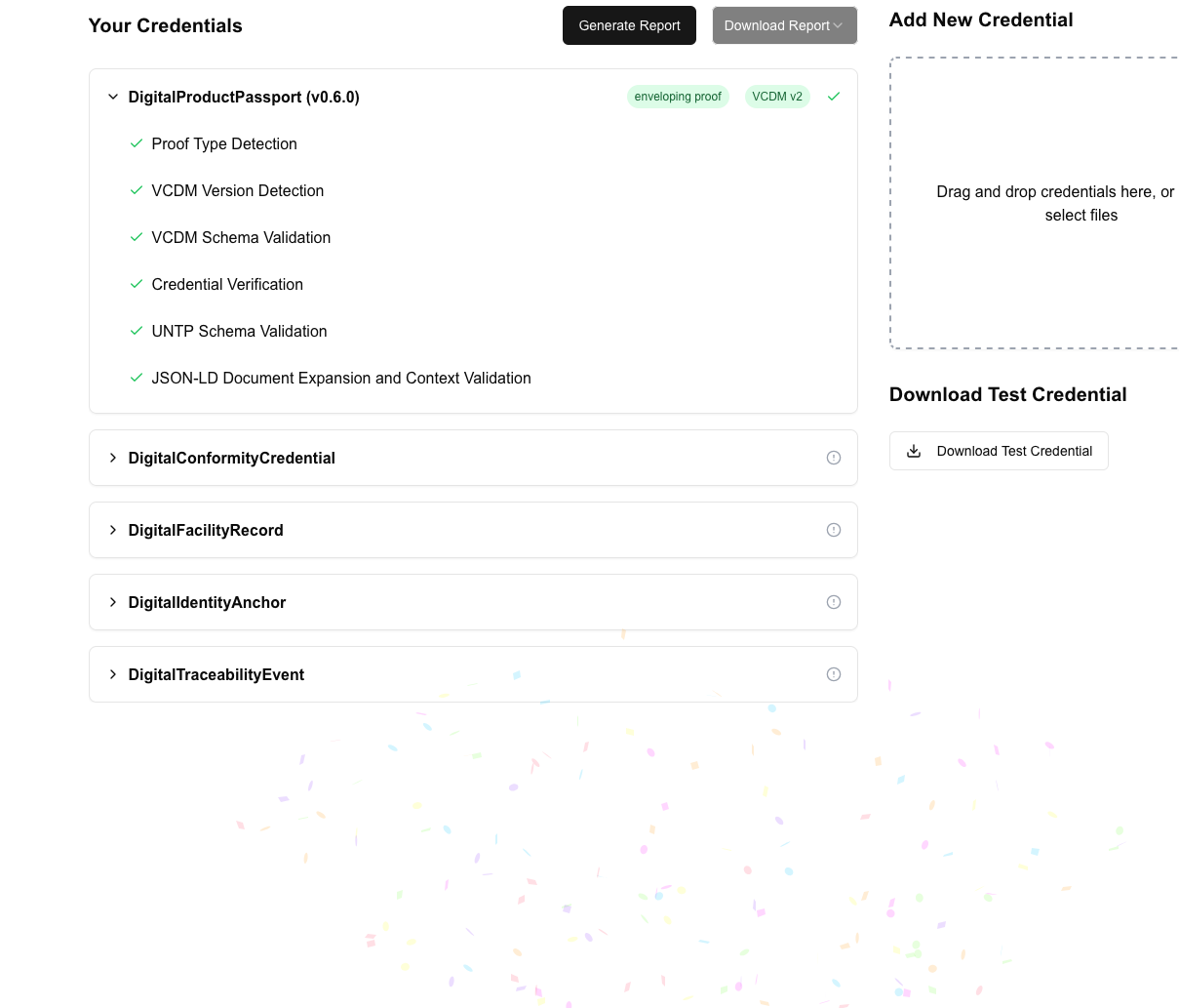 Upload Credential